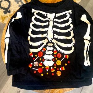 The Children’s Place Halloween Skeleton and Candy Long Sleeve Shirt 12-18M